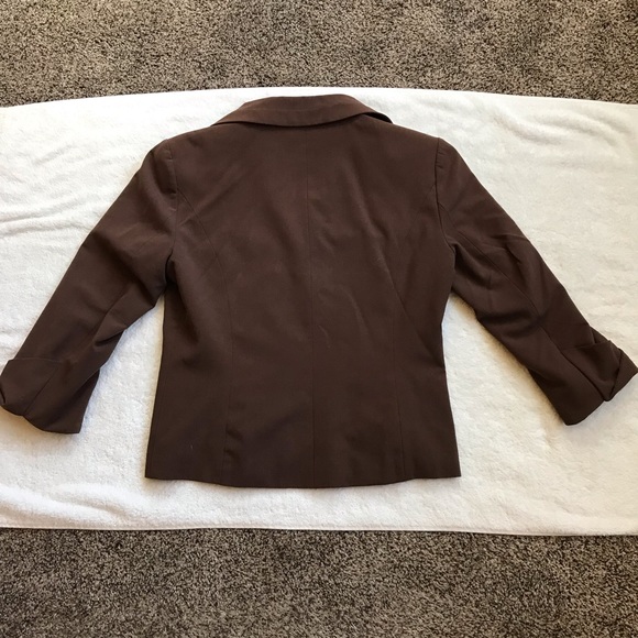 Cami 3/4 sleeve blazer, brown, size 8 - Picture 8 of 8
